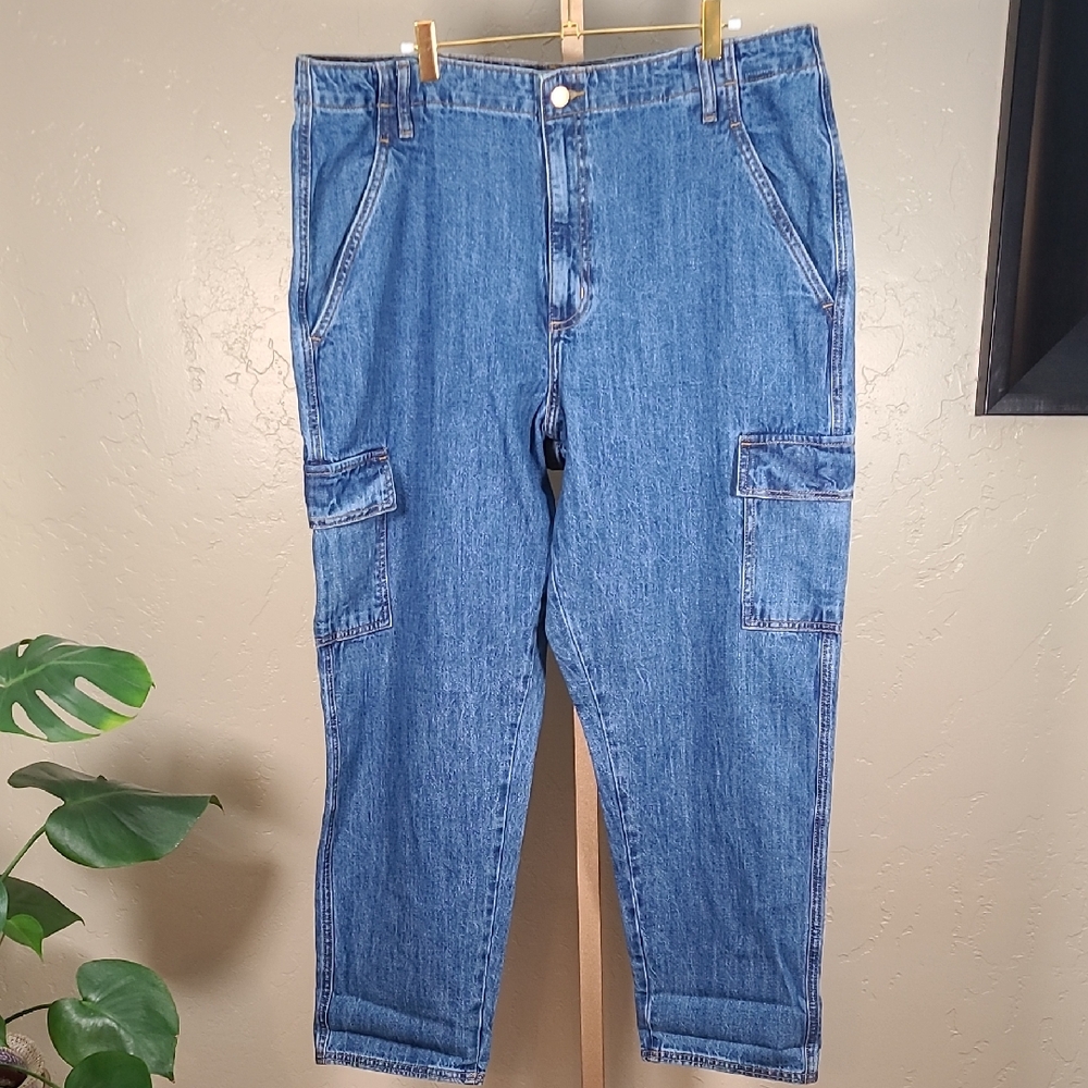 Universal Thread Blue Boyfriend Jeans Size 16 100% Cotton